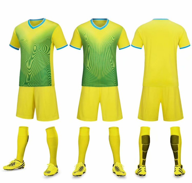 Jersrys de fútbol personalizados al por mayor con estampado de logotipo, uniformes de fútbol, ​​juego de entrenamiento
